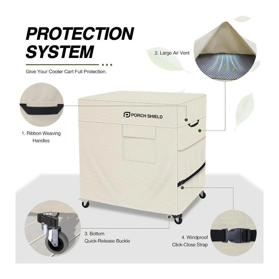 Cooler Cart Cover/ Ice Chest cover detail 7