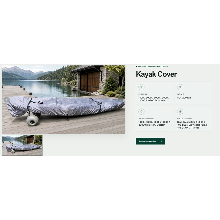 Kayak Cover detail 1