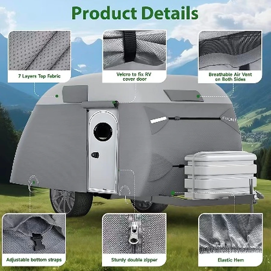 Teardrop Trailer Cover detail 2