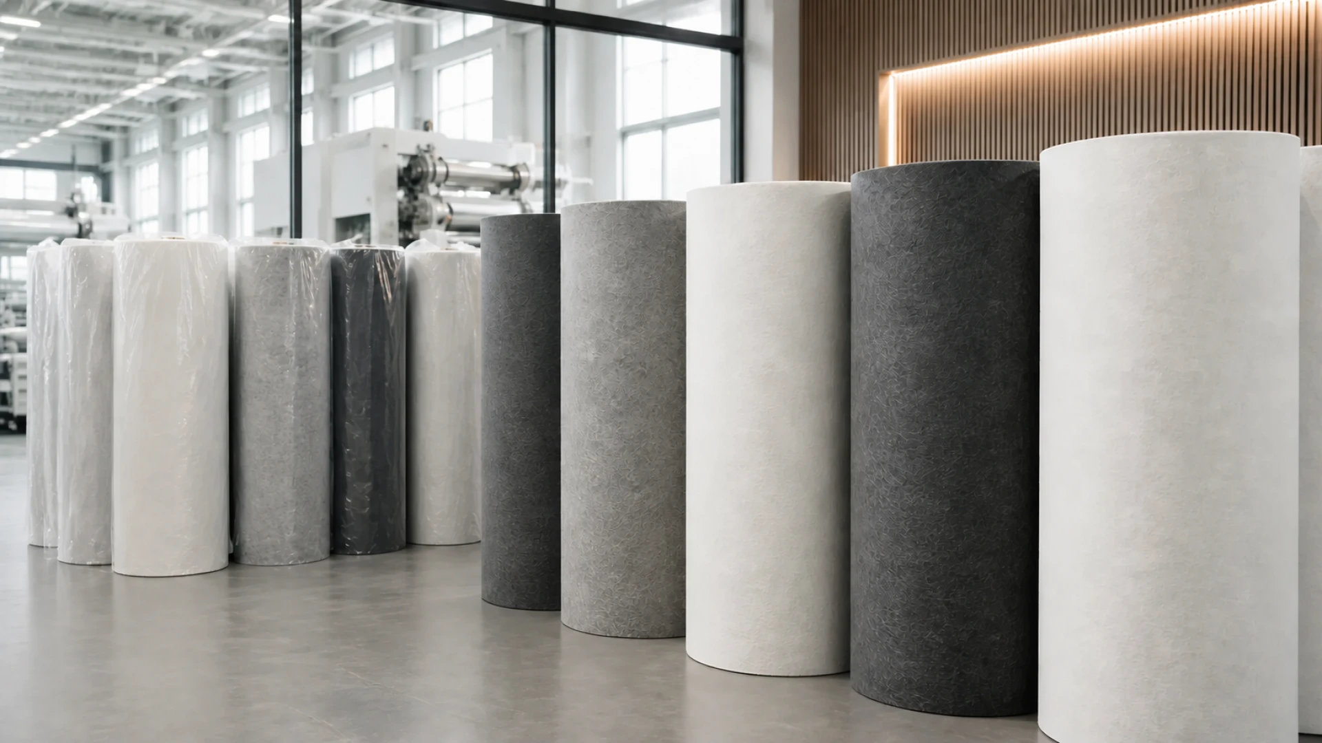 Nonwoven fabric rolls in a clean production facility