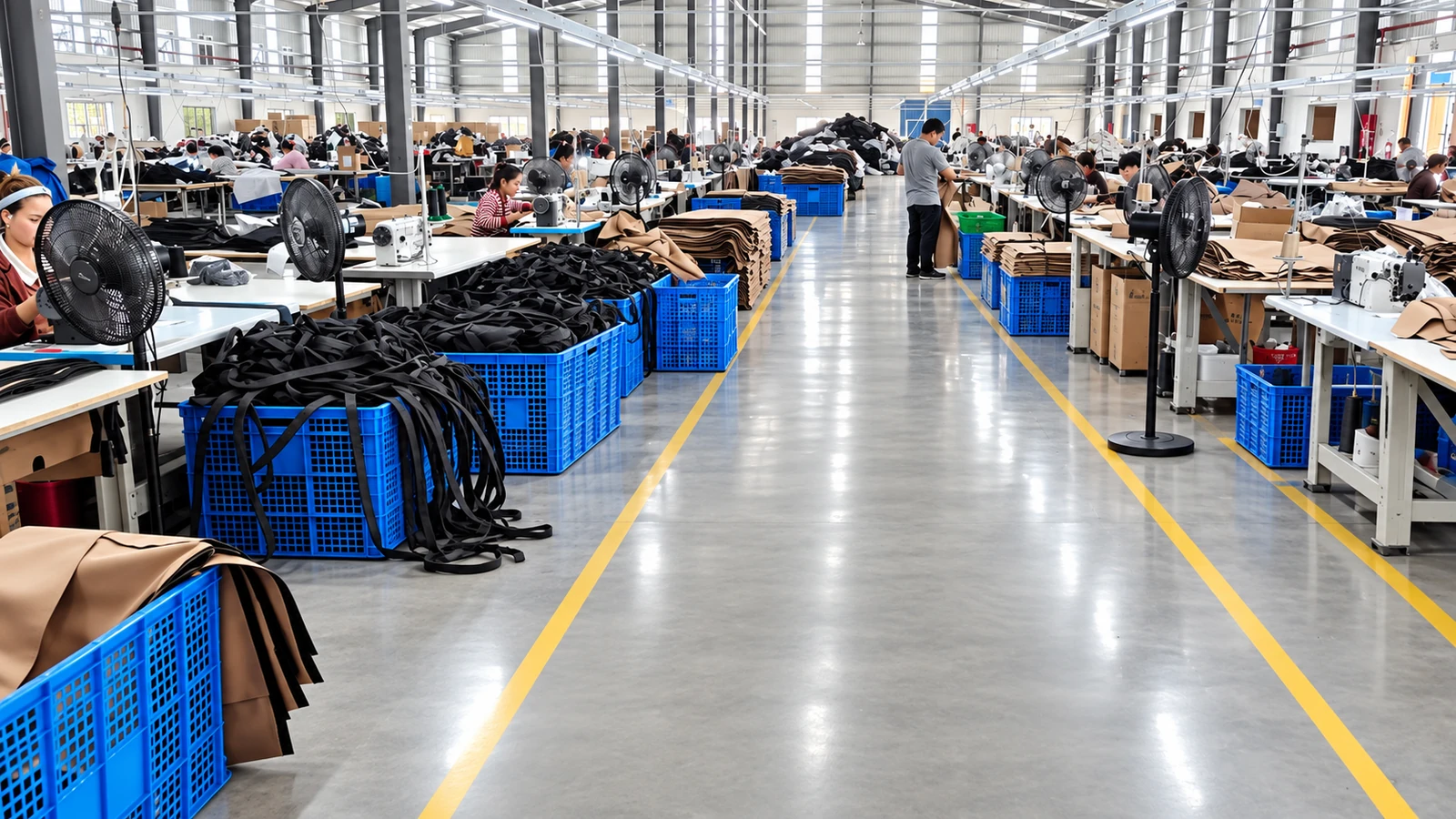 Cambodia production floor and sewing teams